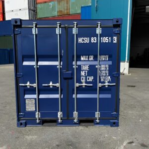 8ft shipping container one trip blue