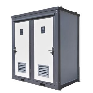 Dual Portable Toilet And Bathroom (Mobile Restroom w Sink 110V)