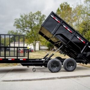 7×20 Hybrid Dump Utility Trailer with 3ft Sides Equipment (2) 7K Axles