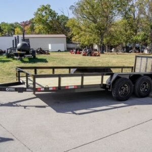 im6.4×16 Utility Trailer Dovetail (2) 3500lb Axles with Gateport placeholder for 5678