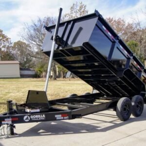7×14 Gorilla Telescopic IBeam Dump Trailer with 3ft Sides (2) 7K Axles