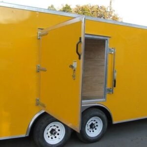 Enclosed Trailer 8.5’x24′ Yellow – Mower Motorcycle Car Truck Hauler Storage