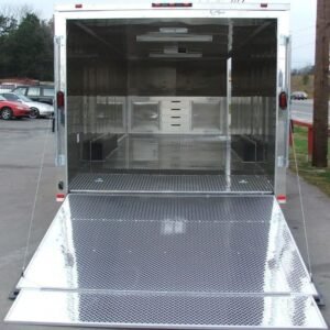 enclosed trailer 8.5’x24′ red – motorcycle car bike hauler storage