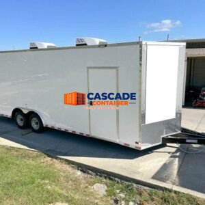 8.5×24 V-Nose Tandem Enclosed Trailer with Elect Pkg A/C and Cabinets