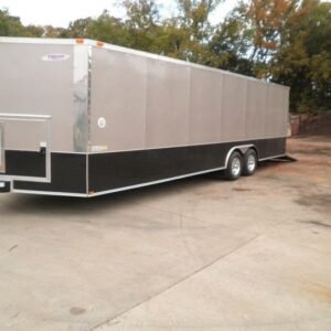 Enclosed Trailer 8.5’x26′ Beige – Dual 5200 lb Axles Brakes Storage